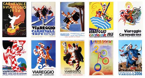 Mini poster magnetici Carnevale Viareggio